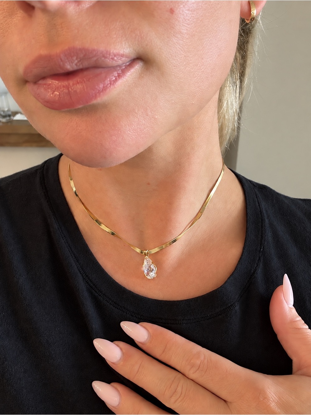 The Gold Pear Necklace- 333 Beverly Hills